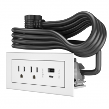 Legrand Radiant RDZCWH10 - RADIANT FPC USB A/C, 10FT, WH 2 TR OL, 2 USB CHARGING PORTS