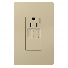 Legrand Radiant 1597TRSGLI - radiant® Tamper-Resistant 15A Simplex Self-Test GFCI Receptacles with SafeLock® Protection, Ivory