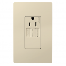 Legrand Radiant 1597TRSGLLA - radiant? 15A Tamper-Resistant Self-Test Simplex GFCI Outlet, Light Almond