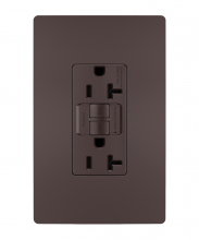 Legrand Radiant 2097TRDBCC4 - radiant® Tamper-Resistant 20A Duplex Self-Test GFCI Receptacle with SafeLock® Protection, Dark Bronz