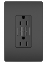 Legrand Radiant 1597TRBK - radiant® Tamper-Resistant 15A Duplex Self-Test GFCI Receptacles with SafeLock® Protection, Black