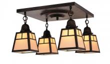 Arroyo Craftsman ACM-4TTN-BK - a-line shade 4 light ceiling mount with t-bar overlay