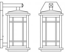 Arroyo Craftsman AVB-6TN-VP - 6" avenue wall bracket