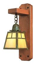 Arroyo Craftsman AWS-1TTN-S - a-line mahogany wood sconce with t-bar overlay