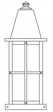 Arroyo Craftsman HC-8LWO-P - 8" hartford long body column mount