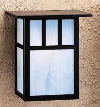 Arroyo Craftsman HS-10AWO-BZ - 10" huntington sconce with roof and classic arch overlay