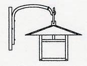 Arroyo Craftsman MB-12TGW-AB - 12" monterey wall mount with t-bar overlay