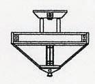 Arroyo Craftsman PIH-12CS-BZ - 12" prairie inverted ceiling mount