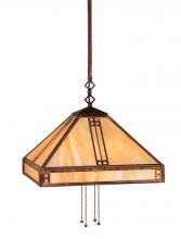 Arroyo Craftsman PSH-15GW-P - 15" prairie stem hung pendant