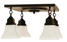 Arroyo Craftsman RCM-4-BK - ruskin 4 light ceiling mount