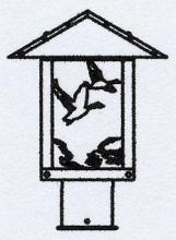 Arroyo Craftsman TRP-9GSTN-S - 9" timber ridge post mount with goose filigree