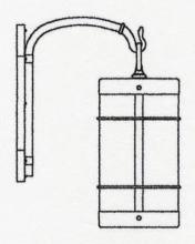 Arroyo Craftsman VB-11NRGW-P - 11" valencia wall mount - no roof