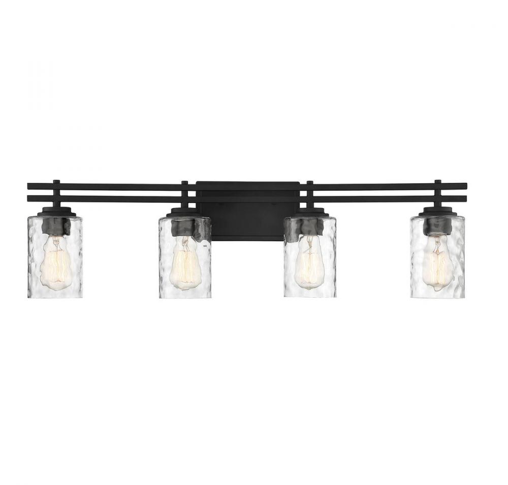 Baxter 4-Light Bathroom Vanity Light in Black