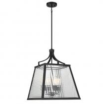 Lighting One US V6-L3-6840-4-89 - Elias 4-Light Pendant in Matte Black