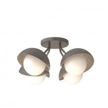 Hubbardton Forge 121375-SKT-07-20-GG0711 - Brooklyn 4-Light Single Shade Semi-Flush