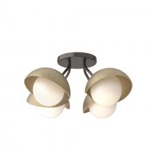 Hubbardton Forge 121375-SKT-14-84-GG0711 - Brooklyn 4-Light Single Shade Semi-Flush