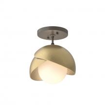 Hubbardton Forge 121377-SKT-07-86-GG0711 - Brooklyn 1-Light Double Shade Semi-Flush