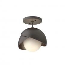 Hubbardton Forge 121377-SKT-20-14-GG0711 - Brooklyn 1-Light Double Shade Semi-Flush