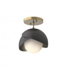 Hubbardton Forge 121377-SKT-86-10-GG0711 - Brooklyn 1-Light Double Shade Semi-Flush