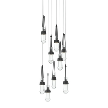 Hubbardton Forge 131108-SKT-LONG-10-ZM0434 - Link 9-Light Clear Glass Pendant