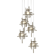 Hubbardton Forge 131128-SKT-LONG-84-YC0305 - Tura 5-Light Frosted Glass Pendant