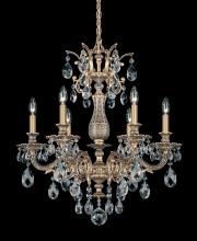 Schonbek 1870 5676-76R - Milano 6 Light 120V Chandelier in Heirloom Bronze with Clear Radiance Crystal