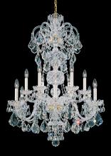 Schonbek 1870 6813-40R - Olde World 12 Light 120V Chandelier in Polished Silver with Clear Radiance Crystal