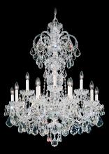 Schonbek 1870 6814-40R - Olde World 15 Light 120V Chandelier in Polished Silver with Clear Radiance Crystal