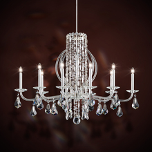 Schonbek 1870 RS8310N-48H - Siena 10 Light 120V Chandelier in Antique Silver with Clear Heritage Handcut Crystal