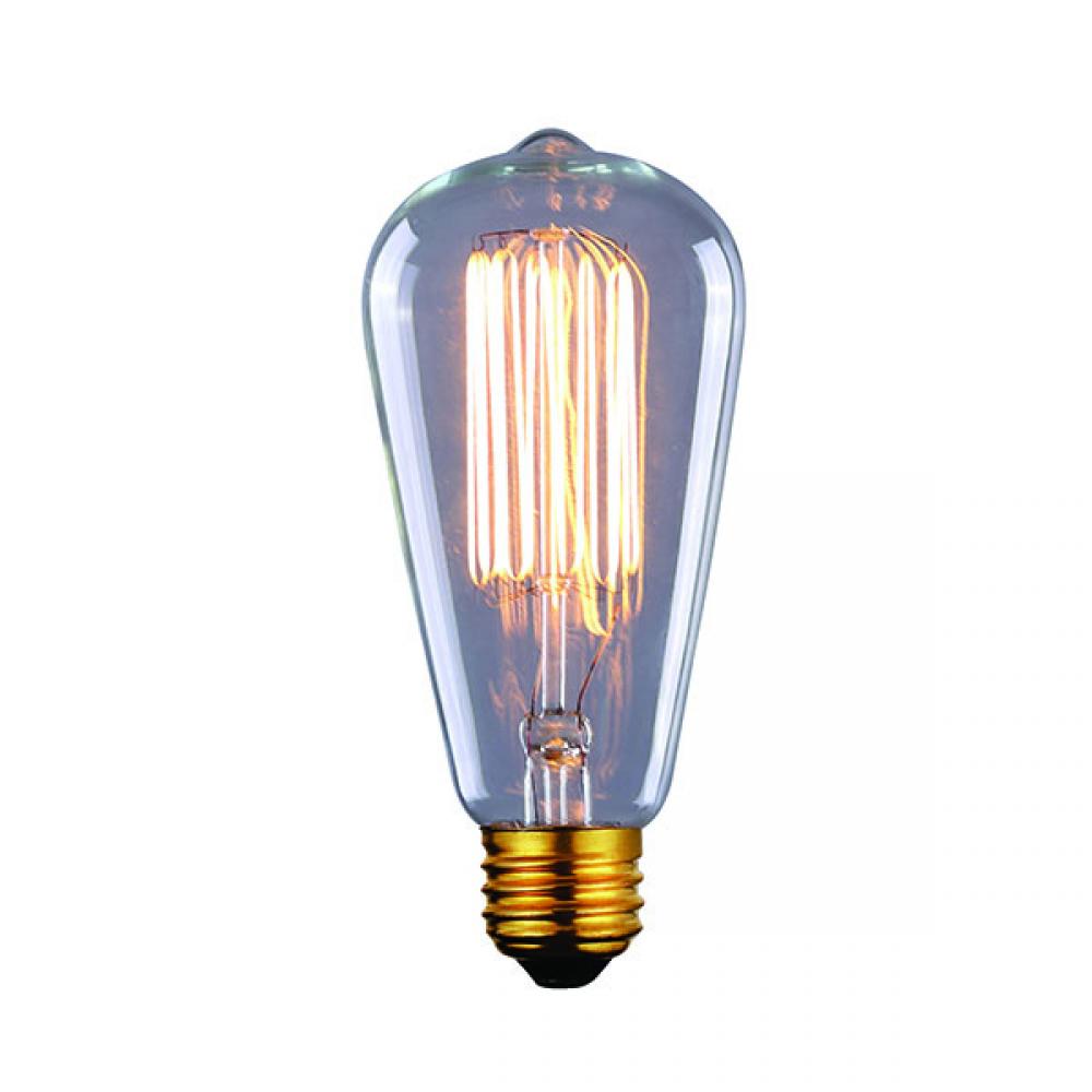 Bulb, Edison Bulbs, 60W E26 -G-, Clear Glass, ST45 Cone Shape, Dimmable, 2500 hours