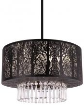 Whitfield CHSF2007-20BK - 3 Light Chandelier Semi Flush