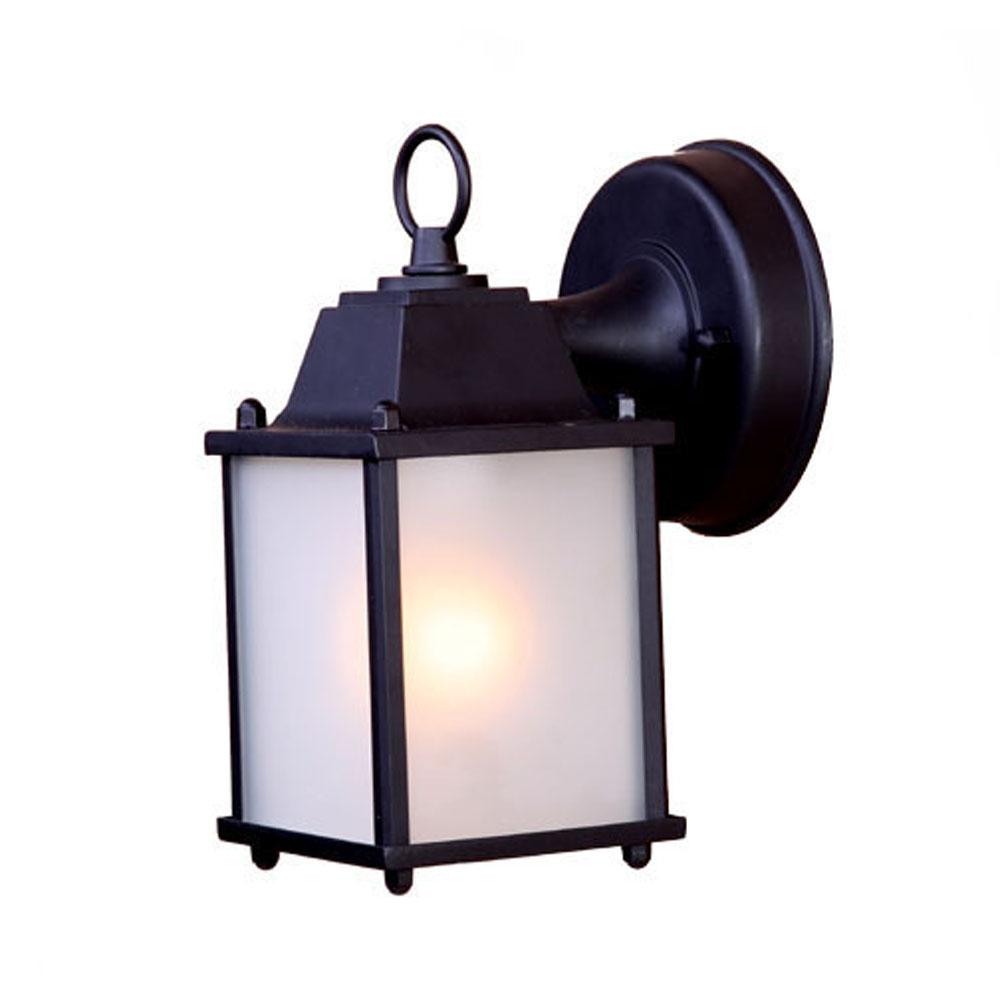 Builder's Choice Collection Wall-Mount 1-Light Outdoor Matte Black Light Fixture