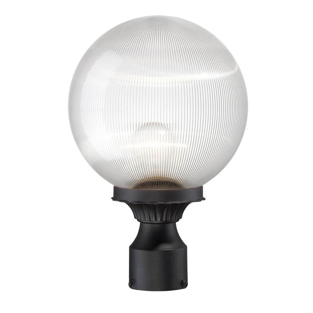 Havana Collection Post-Mount 1-Light Outdoor Matte Black Light Fixture