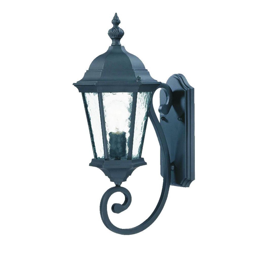 Telfair Collection Wall-Mount 1-Light Outdoor Matte Black Light Fixture