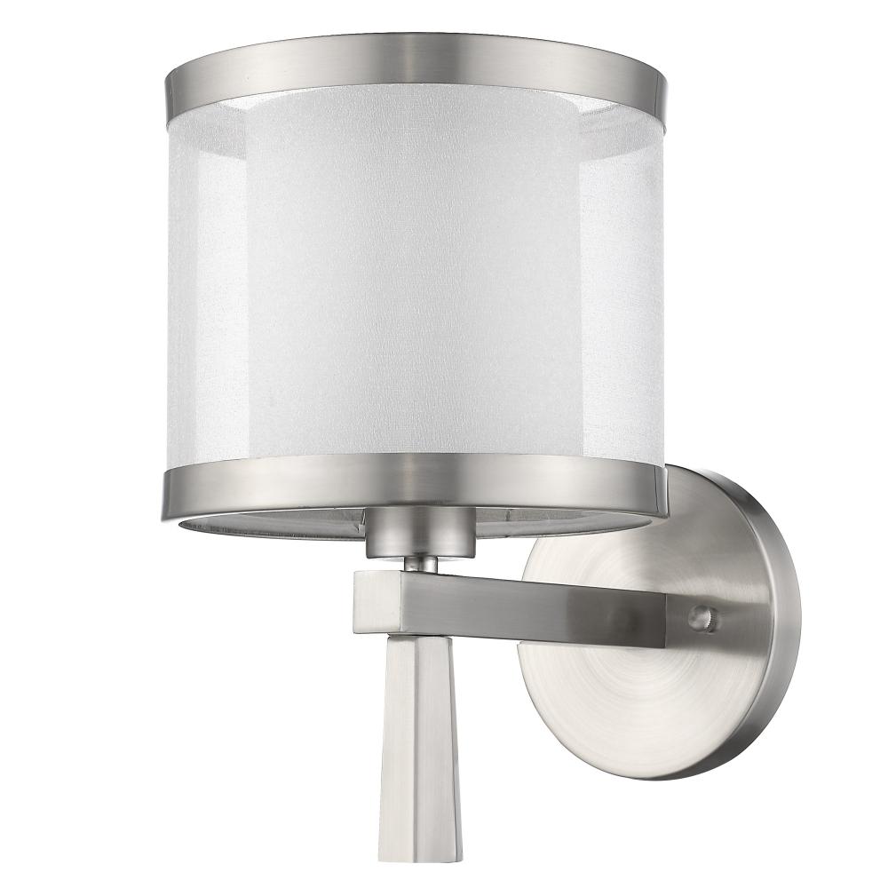 Lux 1-Light Brushed Nickel Wall Lamp