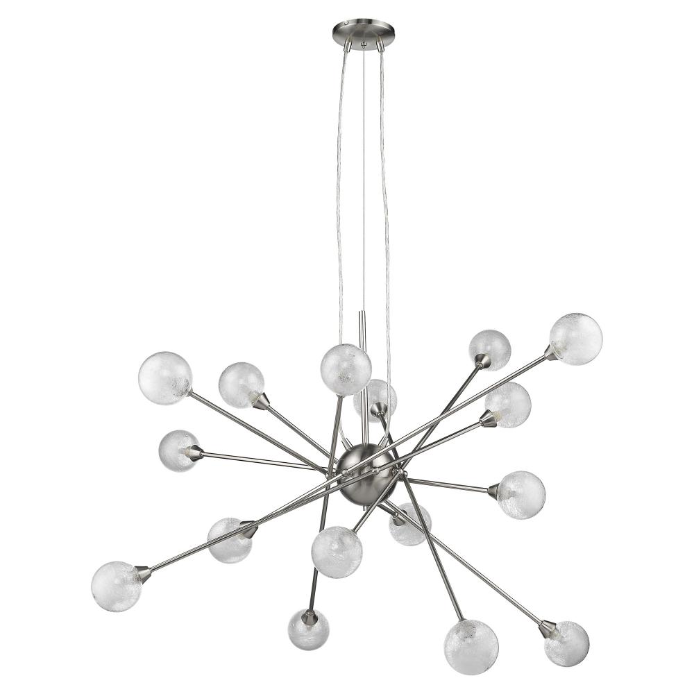 Galaxia 16-Light Brushed Nickel Chandelier