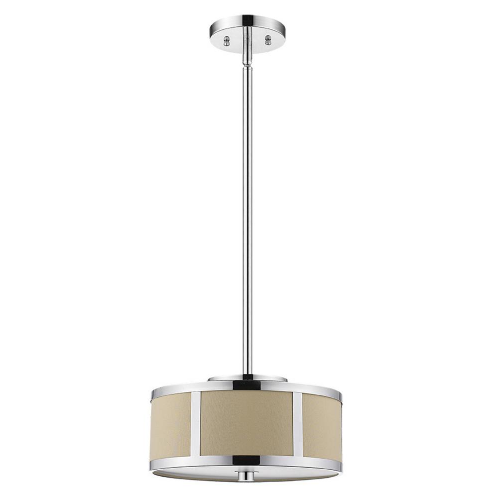 Butler 2-Light Polished Chrome Convertible Flushmount