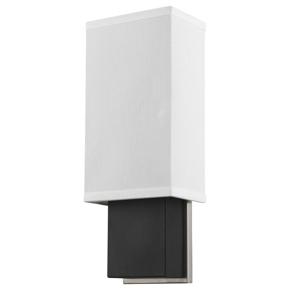 Finestra 1-Light Espresso And Polished Chrome ADA Wall Sconce