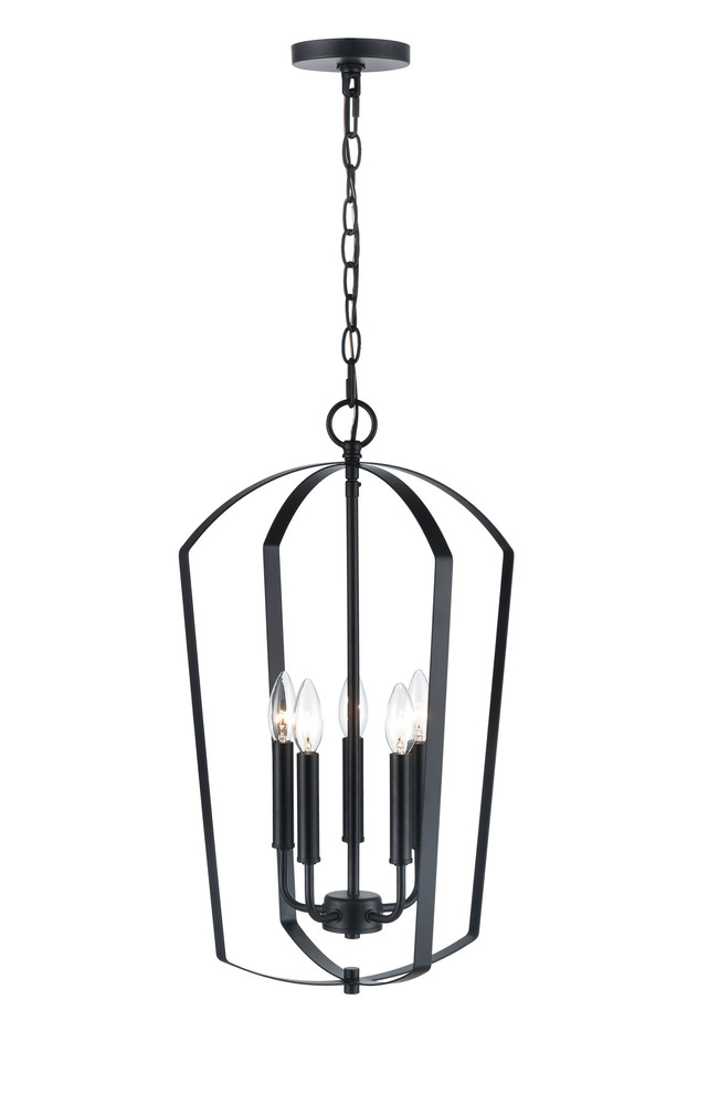 Ivey Lake 5-Light Pendant light Matte Black