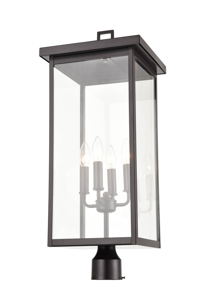 Barkeley 4-Light Outdoor Post Lantern Powder Coated Bronze