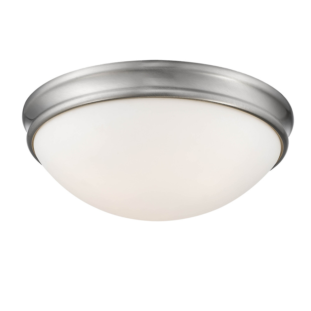 3-Light Flushmount Ceiling Light Brushed Nickel