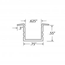 GM Lighting LED-CHL-XD-MD-F - Extruded 4 foot Mounting Channel