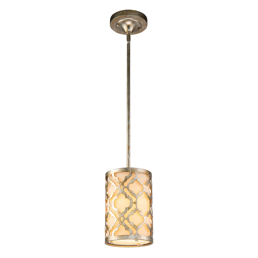 Distressed Gold Arabella Mini Kitchen Pendant convertible to a semi flush