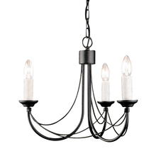 Lucas McKearn EL/CB3 BLK - Carisbrooke 3 light mini chandelier in Iron Black