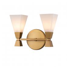 Lucas McKearn BB1004LG-2 - Bowtie 2 Light Bath Bar in Laquered Gold