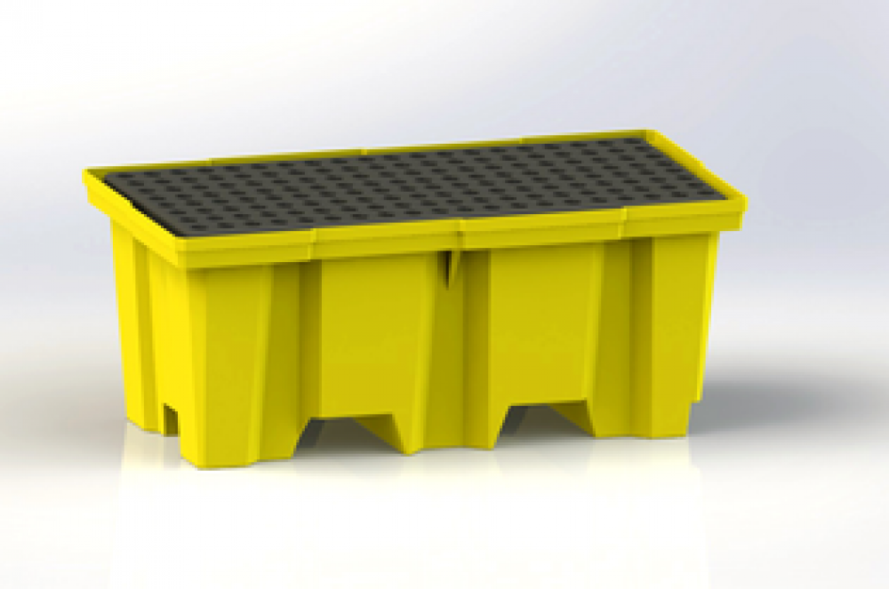 Poly-SpillPallet 2000 (2 DRUM) - 53.5" X 29" X 17"