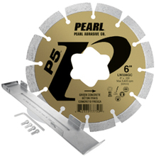 Pearl Abrasive Co. LW006GC - 6 x .100 Pearl P5™ Green Concrete & Early Entry Blade Kit with Star Arbor