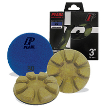 Pearl Abrasive Co. FCP3100PK6 - 3" Pearl Dry Concrete Polishing Pads, 6/Pack Kit, 100 Grit