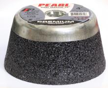 Pearl Abrasive Co. T-11 Cup Stone Silicon Carbide Metal-Backed - T-11 Cup Stone Silicon Carbide Metal-Backed