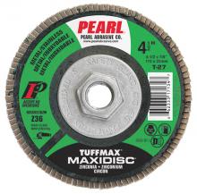 Pearl Abrasive Co. 1202 - 4-1/2 x 5/8-11 Tuff Max™ Zirconia Maxidisc™Type 27 Shape Flap Disc